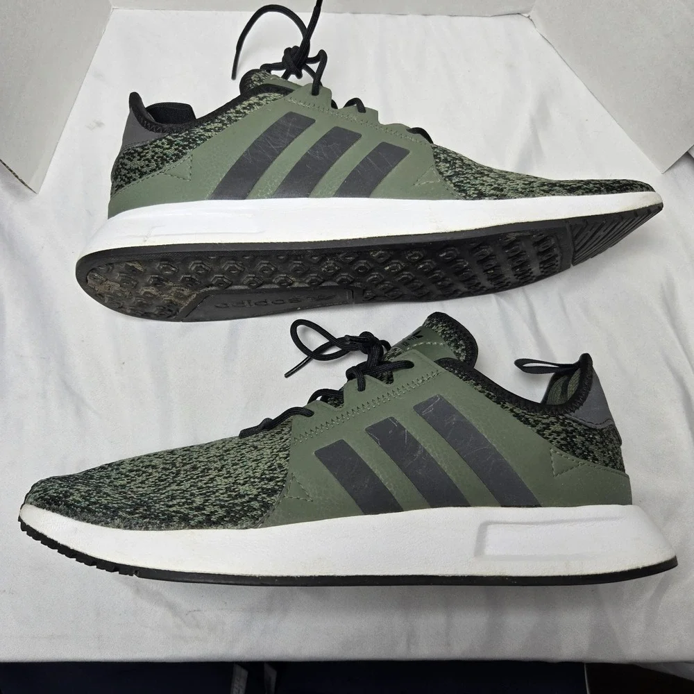 Adidas X_PLR Base Green Athletic Shoes Mens 10.5 Athleisure Sports Knit Sock